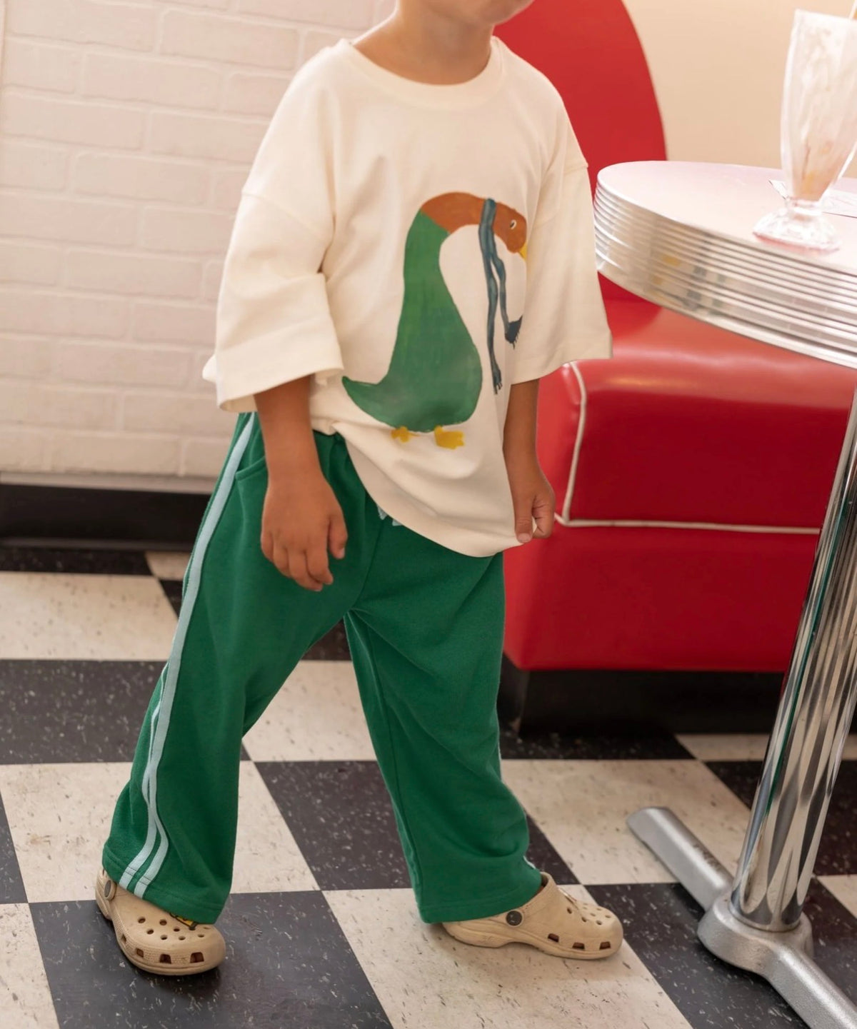Pigeon Said Please - Pigeon Said Trackies - eucalyptus green