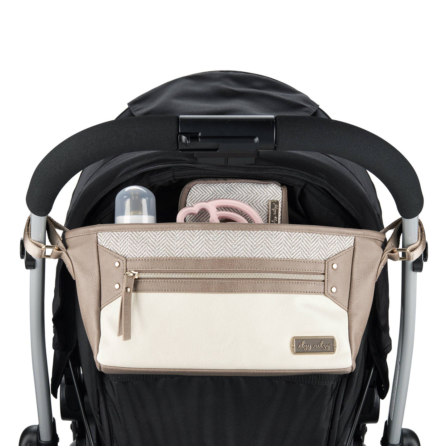 Itzy Ritzy - Vanilla Latte Travel Stroller + Wagon Caddy