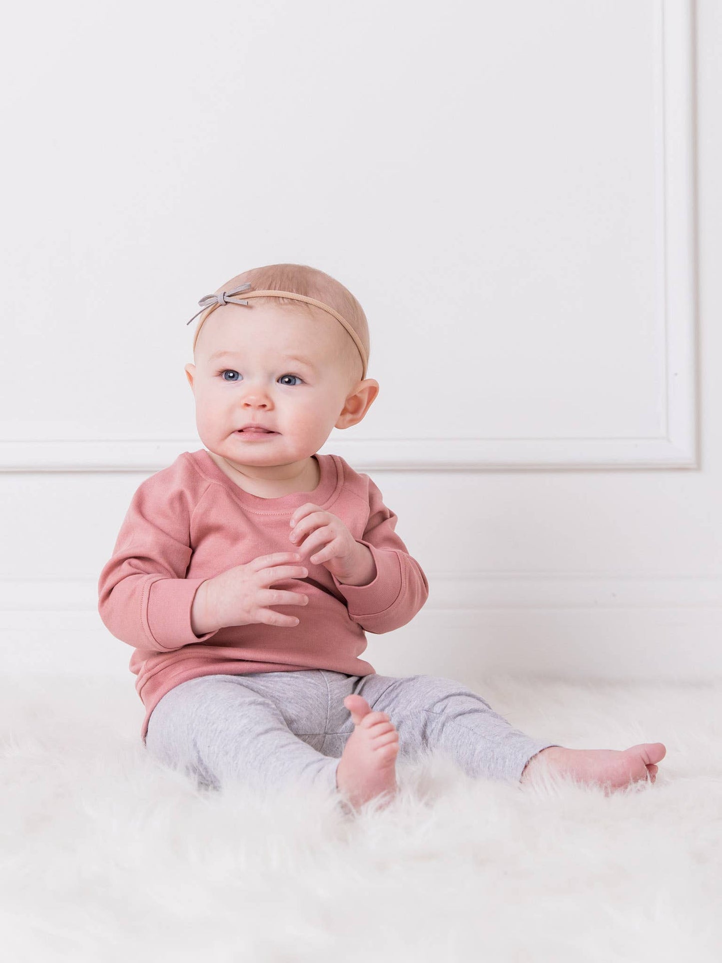 Colored Organics - Organic Baby and Kids Portland Pullover - Rose