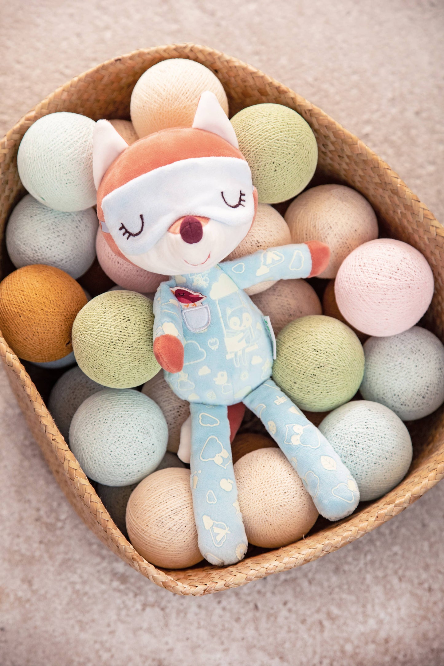 Janod - Alice The Fox | Glow-in-the-Dark Sleeping Cuddle | Plush Toy