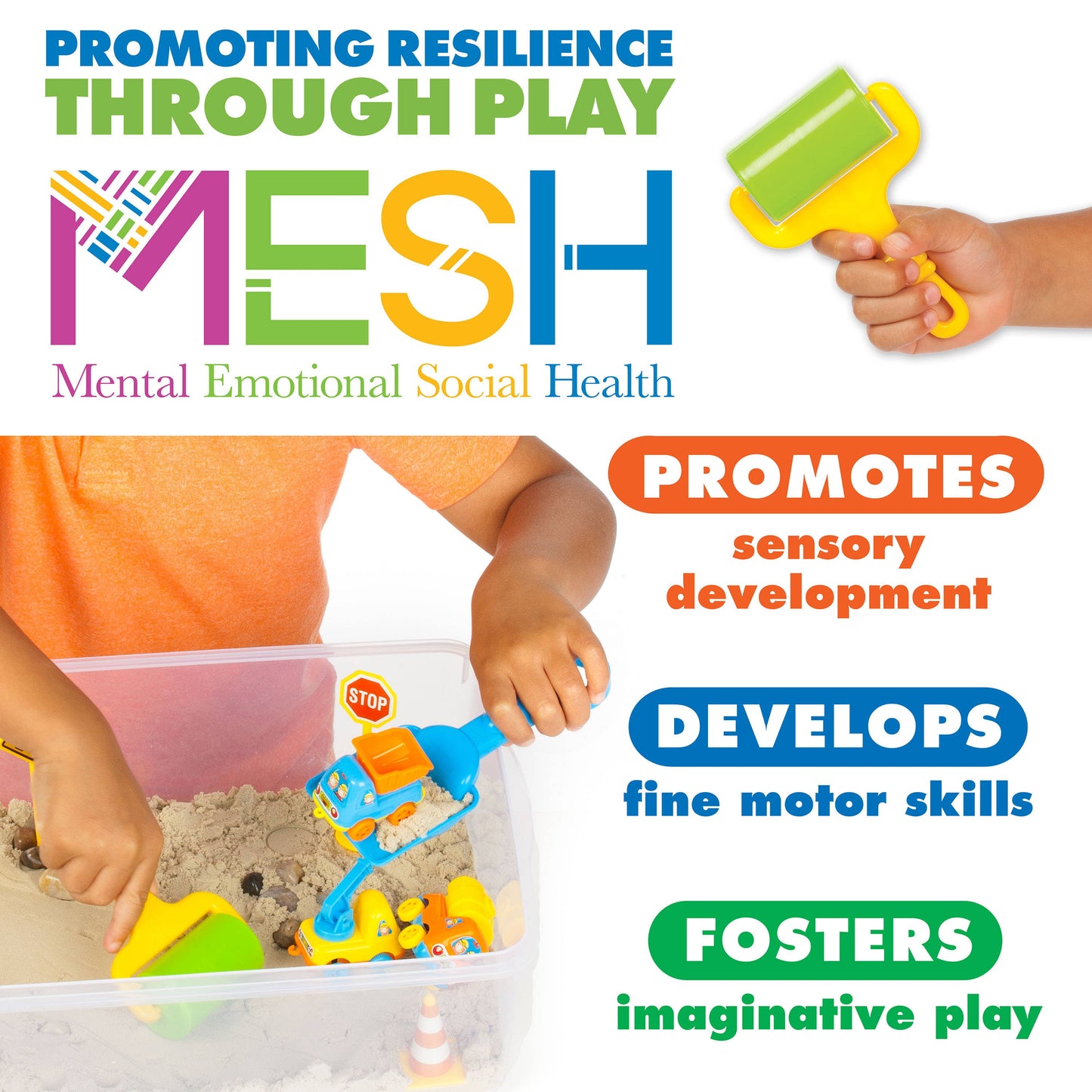 Faber-Castell / Creativity for Kids - Sensory Bin Construction Zone Activity Bin for Kids