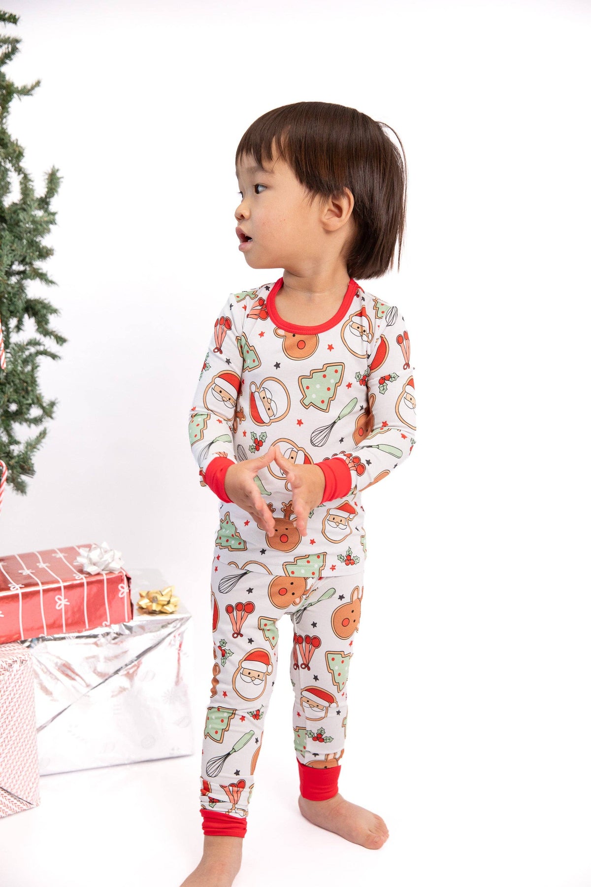 Tiny toes Baby Co - Christmas Cookies Bamboo Toddler 2 Piece Set