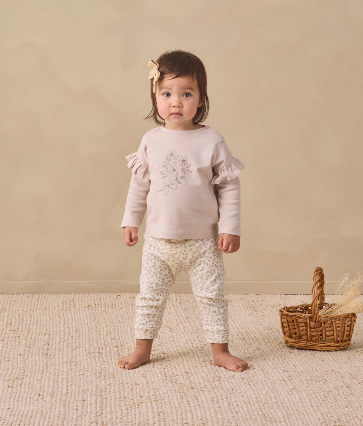 Quincy Mae - Ruffle Long Sleeve Tee