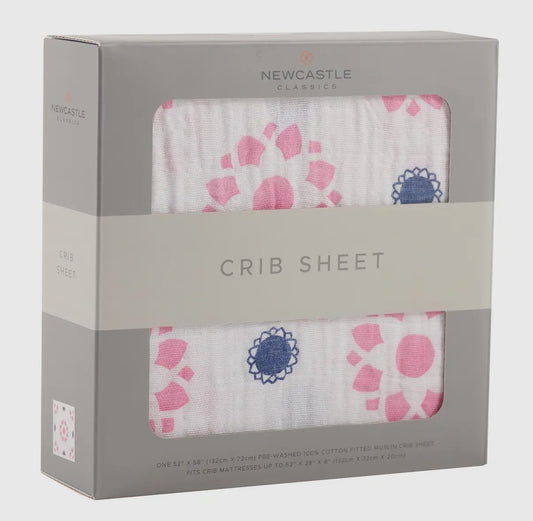 Newcastle Classics- Primrose Indigo Crib Sheet