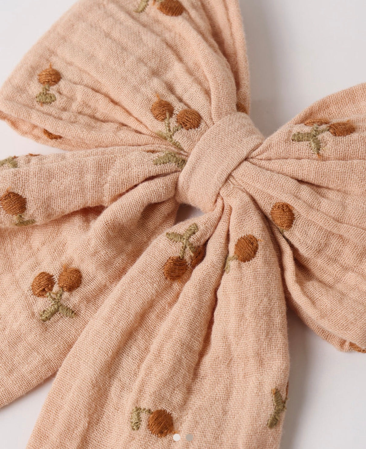 Rylee + Cru - Oversized Bows Cherry Embroidery