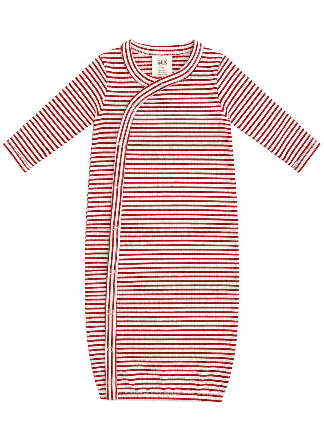 SIIX Collection - Red Stripe / Ribbed Gown