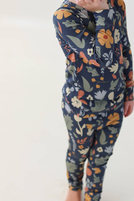 Honeycomb Goods - Dark Floral Two-Piece Pajamas