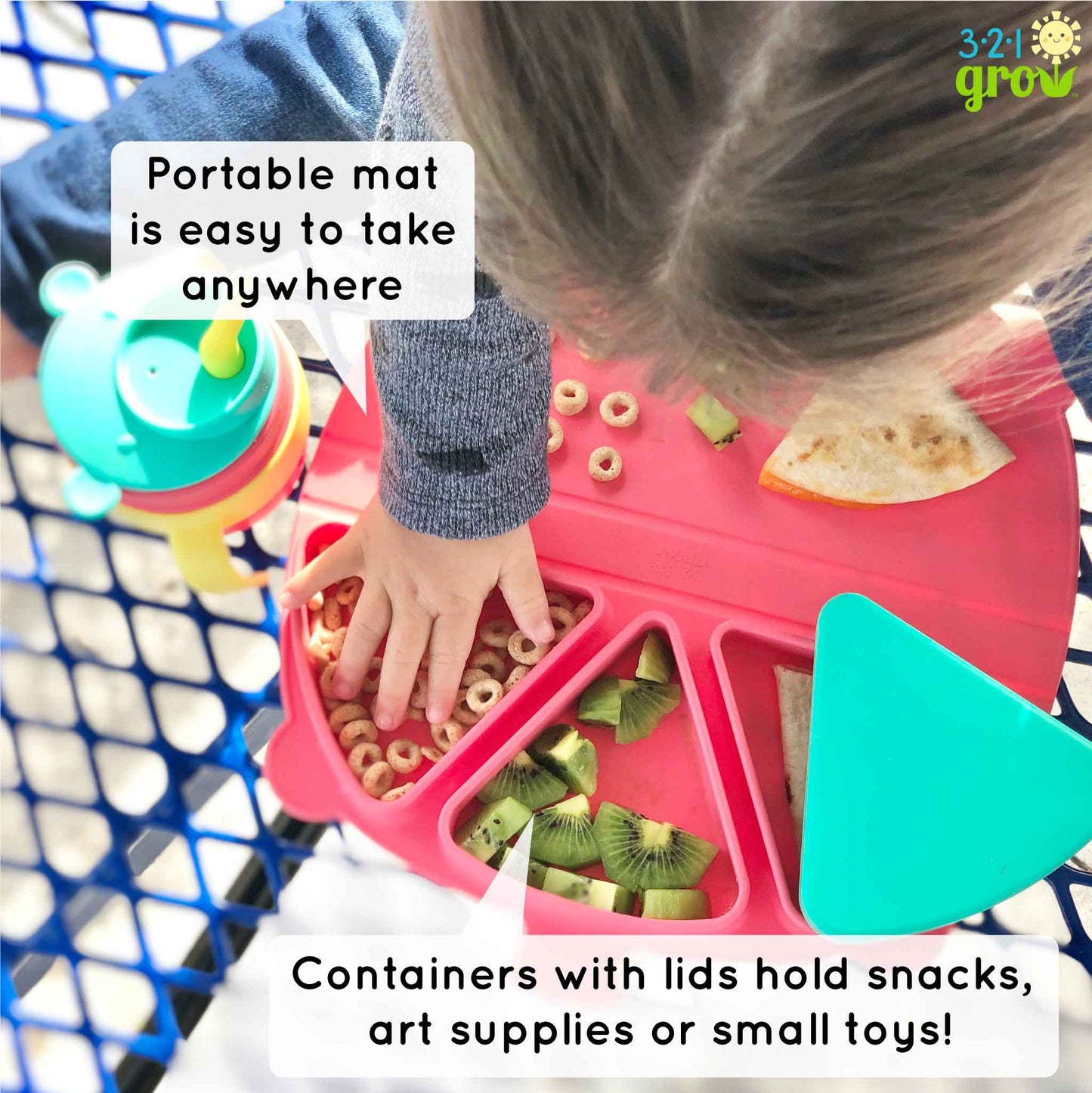 321 Grow - 321 Grow On-the-Go Silicone Snack Mat - Watermelon