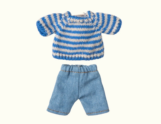 Maileg - Knitted Sweater and Pants, Big Brother Mouse