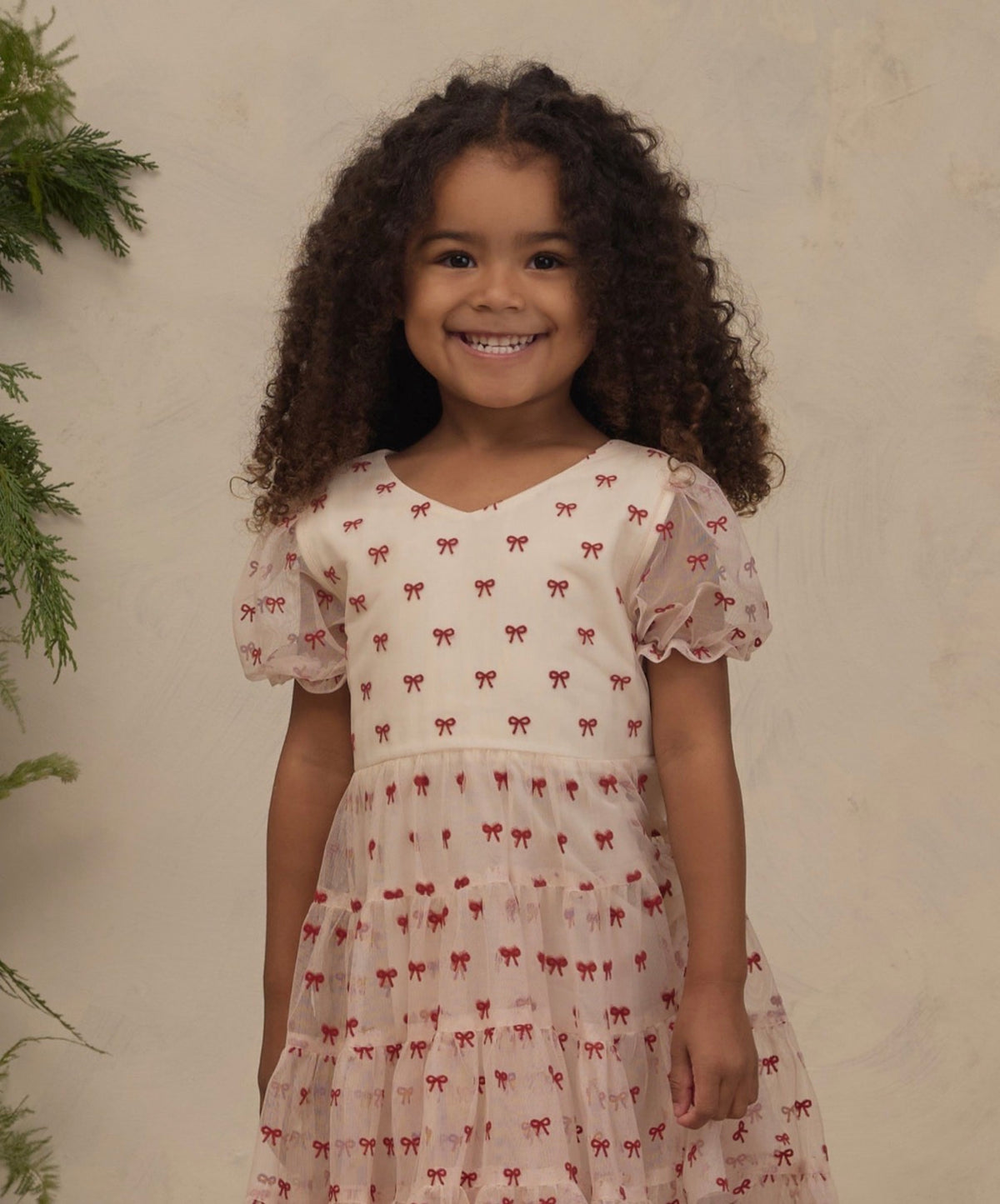 Noralee - Dottie Dress Ruby Bows