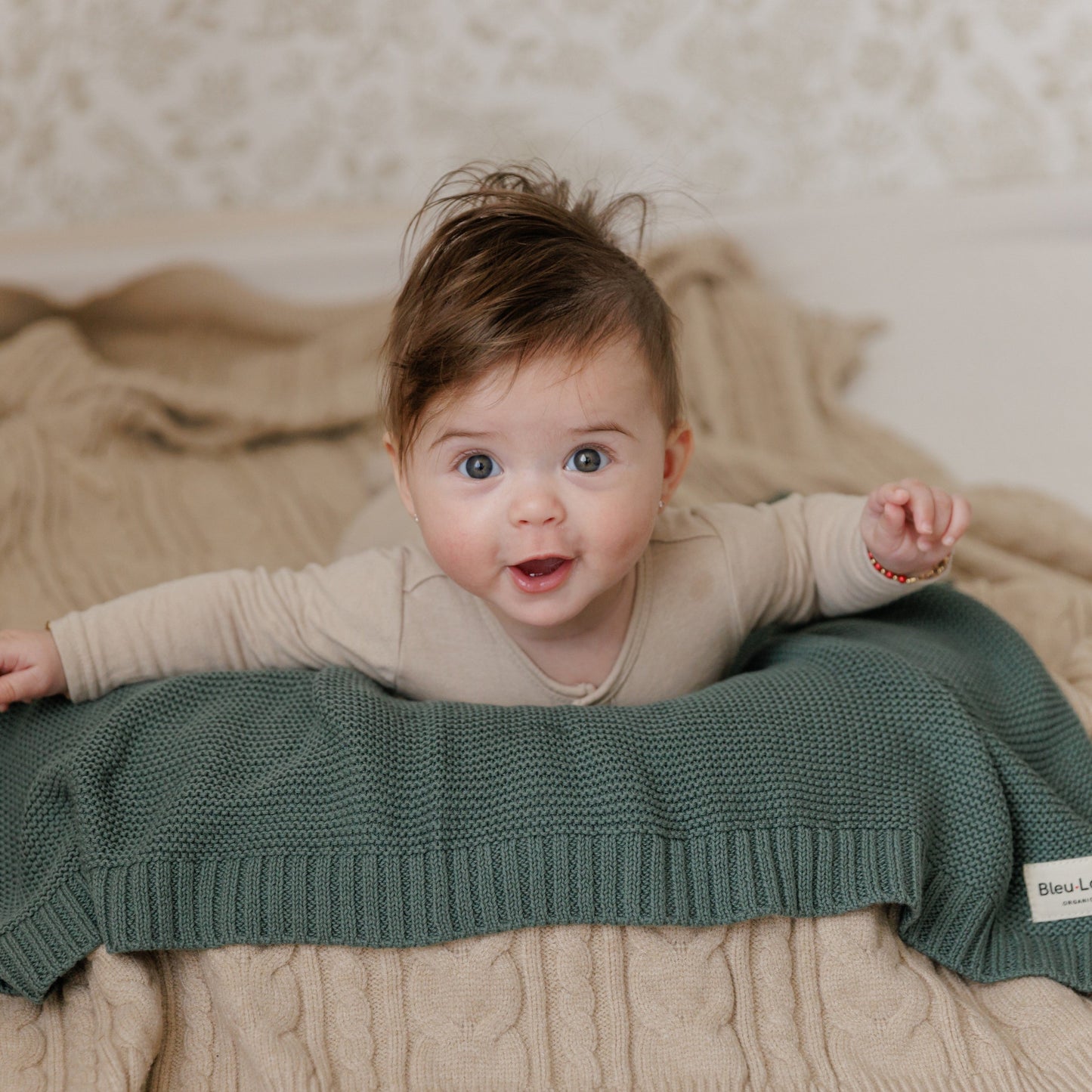 Heritage Knit - 100% Organic Cotton Luxury Knit Baby Swaddle Blanket - online purchase only