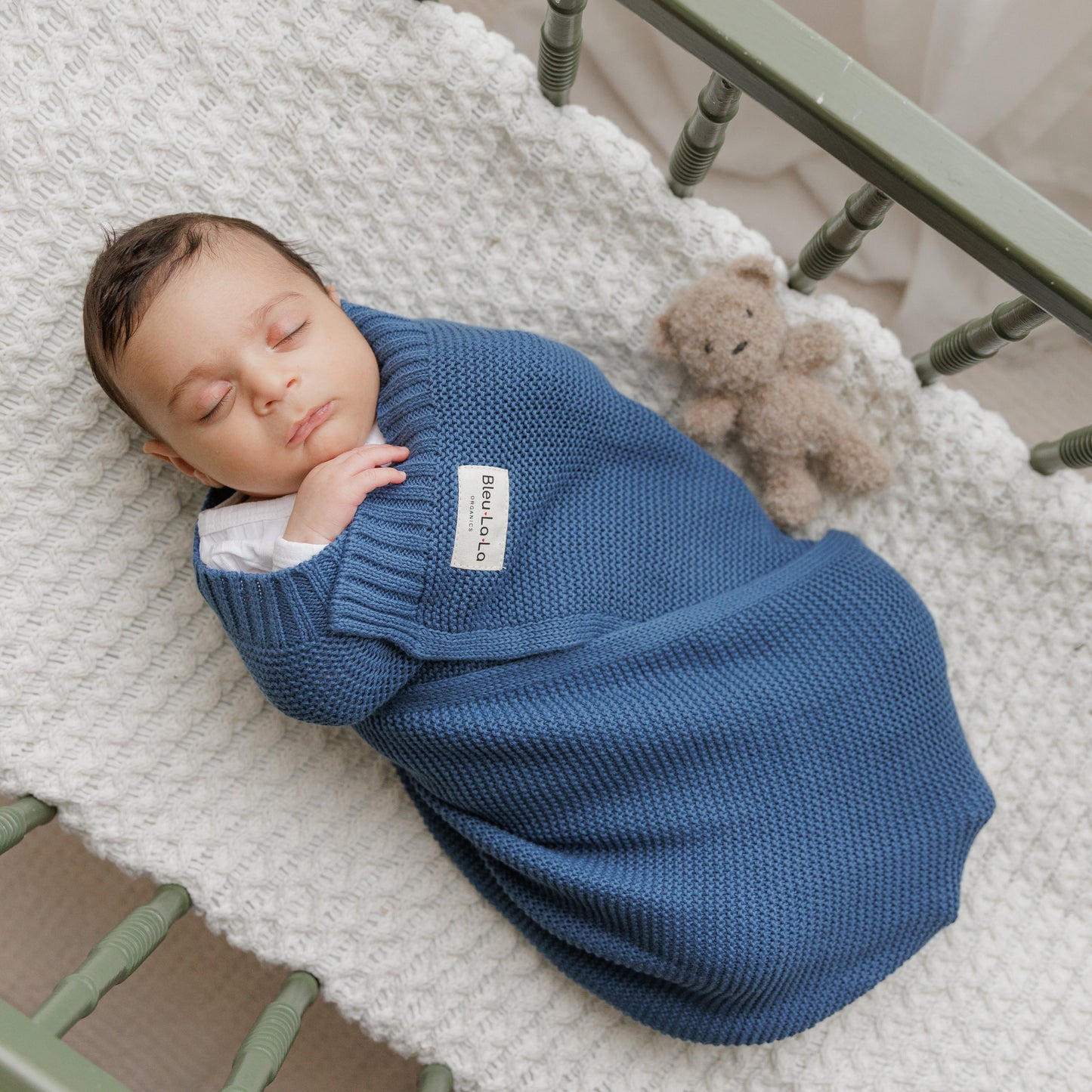 Heritage Knit - 100% Organic Cotton Luxury Knit Baby Swaddle Blanket - online purchase only