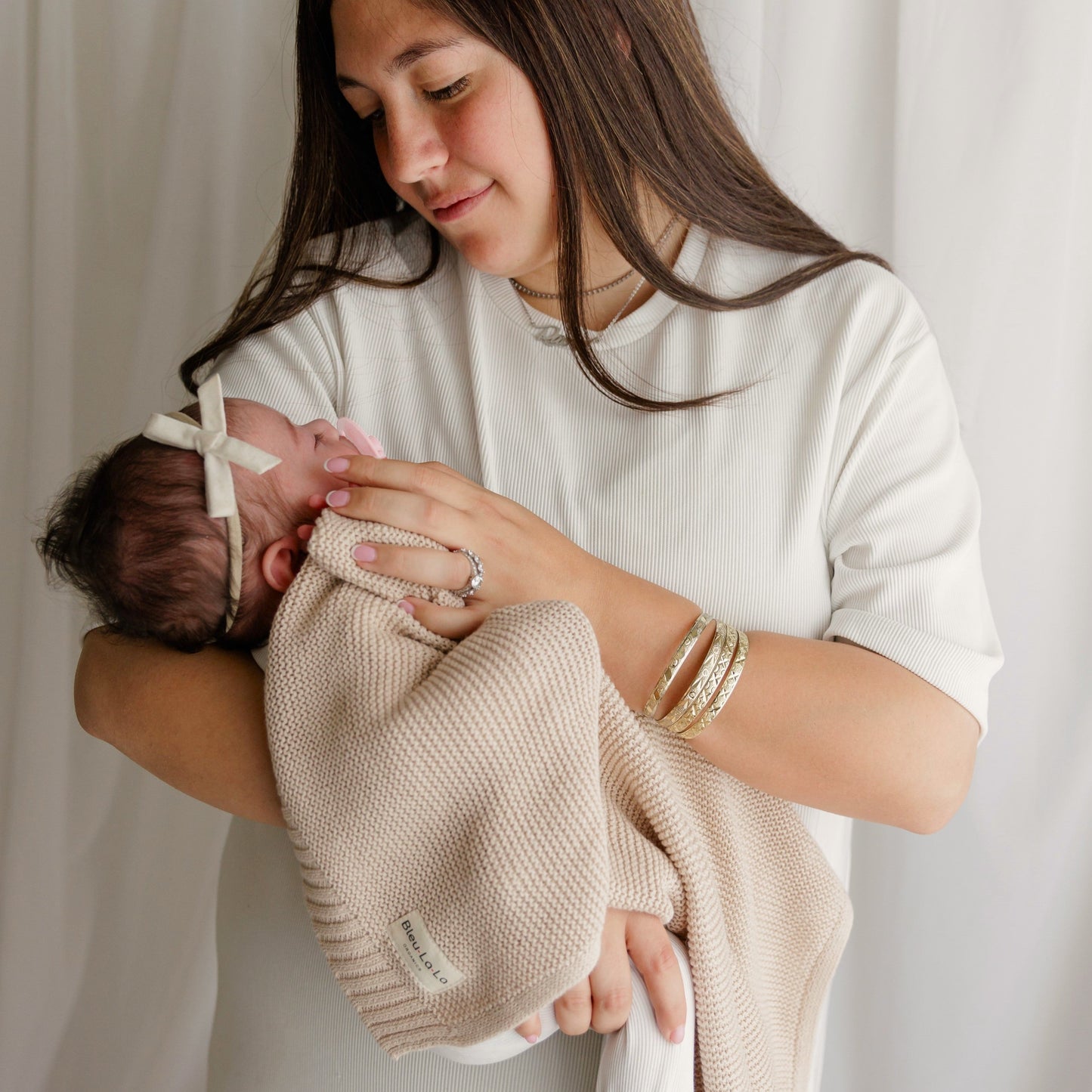 Heritage Knit - 100% Organic Cotton Luxury Knit Baby Swaddle Blanket - online purchase only