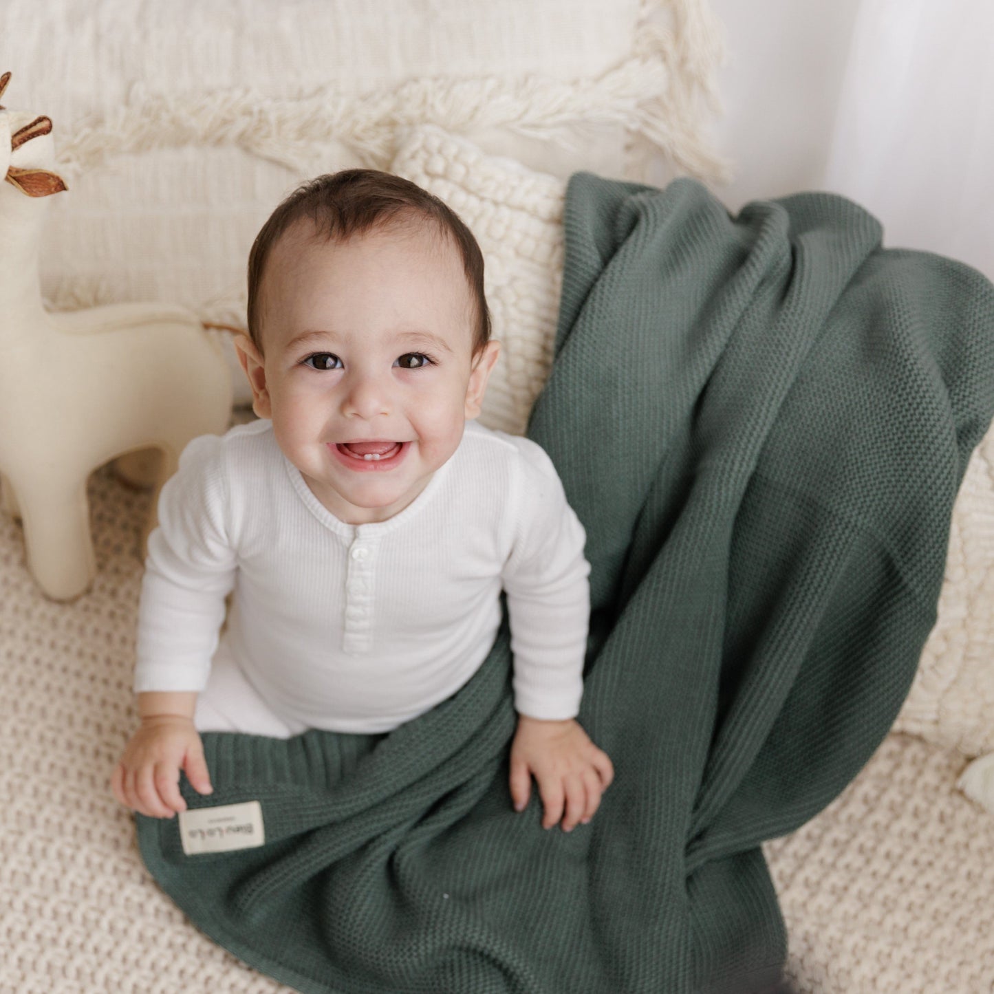 Heritage Knit - 100% Organic Cotton Luxury Knit Baby Swaddle Blanket - online purchase only