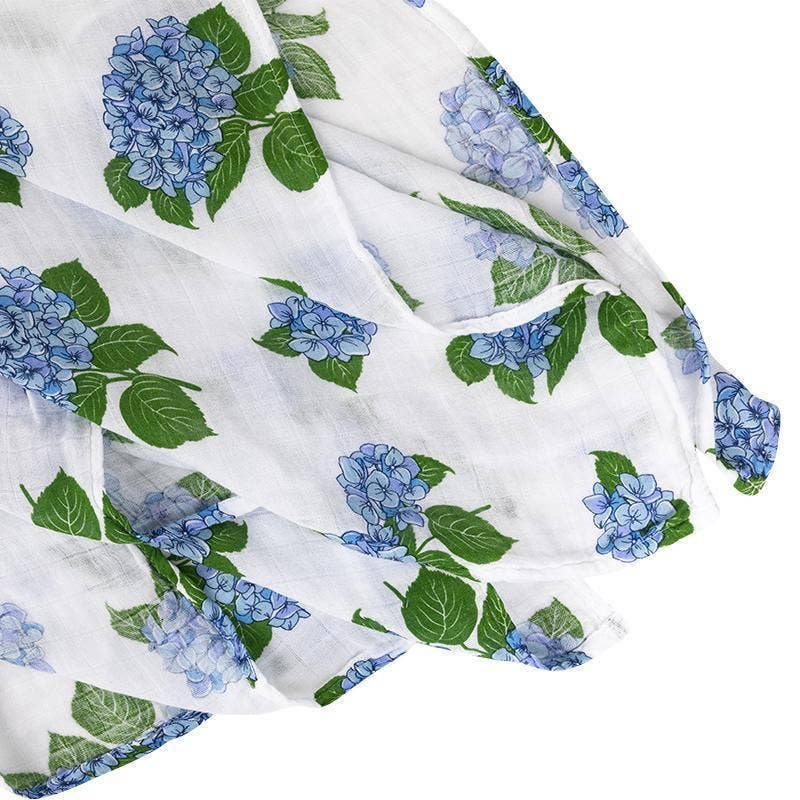 Little Hometown - Hydrangeas Baby Muslin Swaddle Receiving Blanket