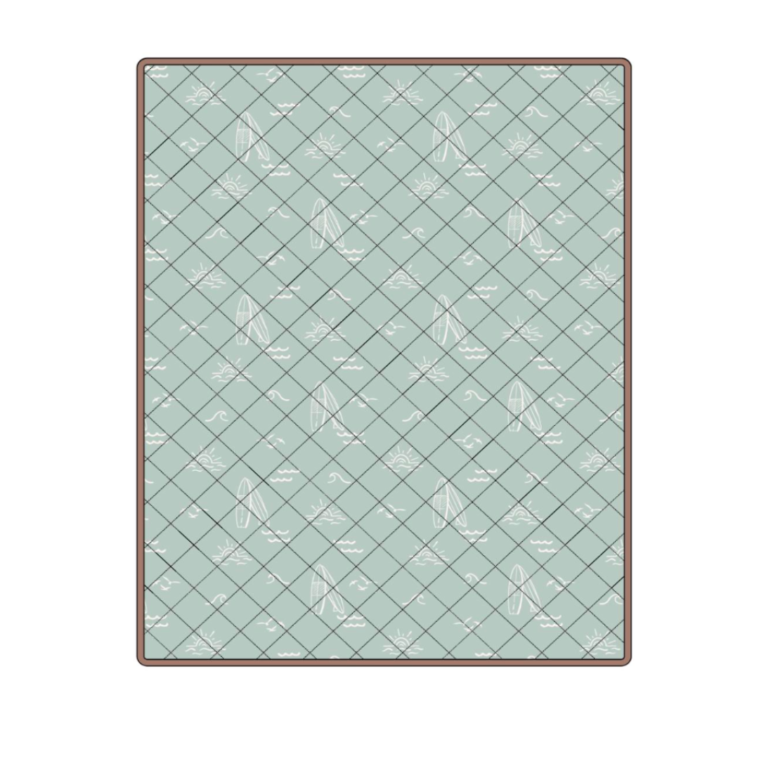 Sweet P Baby Co. - Sage Surfer Quilted Water Resistant Beach Mat