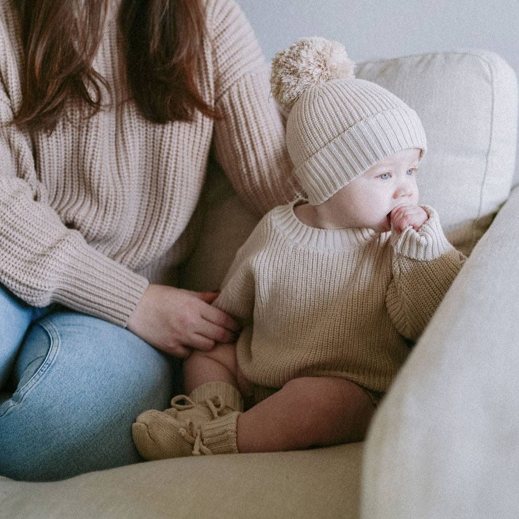 OLIVE & CRADLE - Cotton Pom Beanie