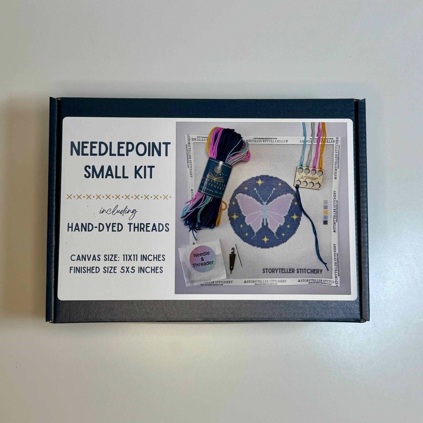 Storyteller Stitchery - Lunar Moth — Modern Needlepoint Kit (Small Design)