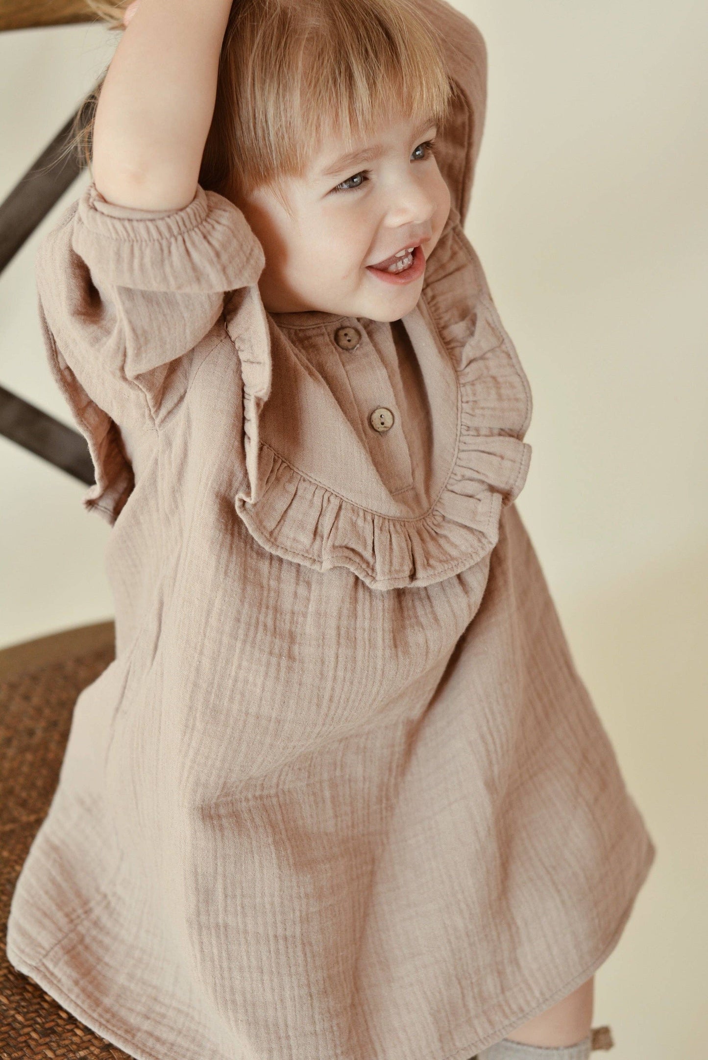 Eli & Nev - Baby / Kids Girl Muslin Long-Sleeves Dress 100% Cotton