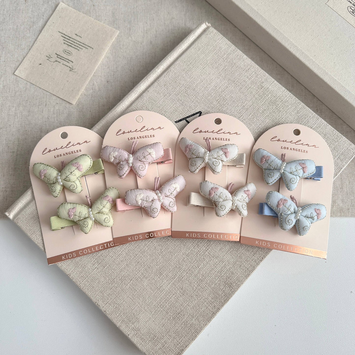 LoveLina - KIDS Butterfly Bow Clip Set – Soft Dream (KOFT)