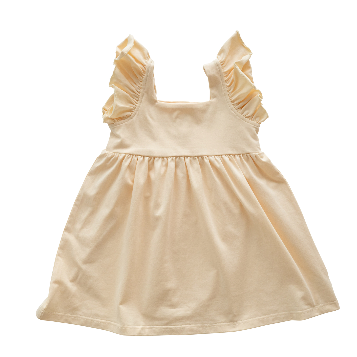 bug + bean kids - Organic Cotton Flutter Dress | Lemonade Yellow