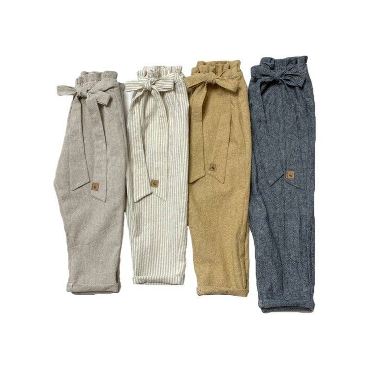 Tate & Adele - Paper bag waist Pant with tie