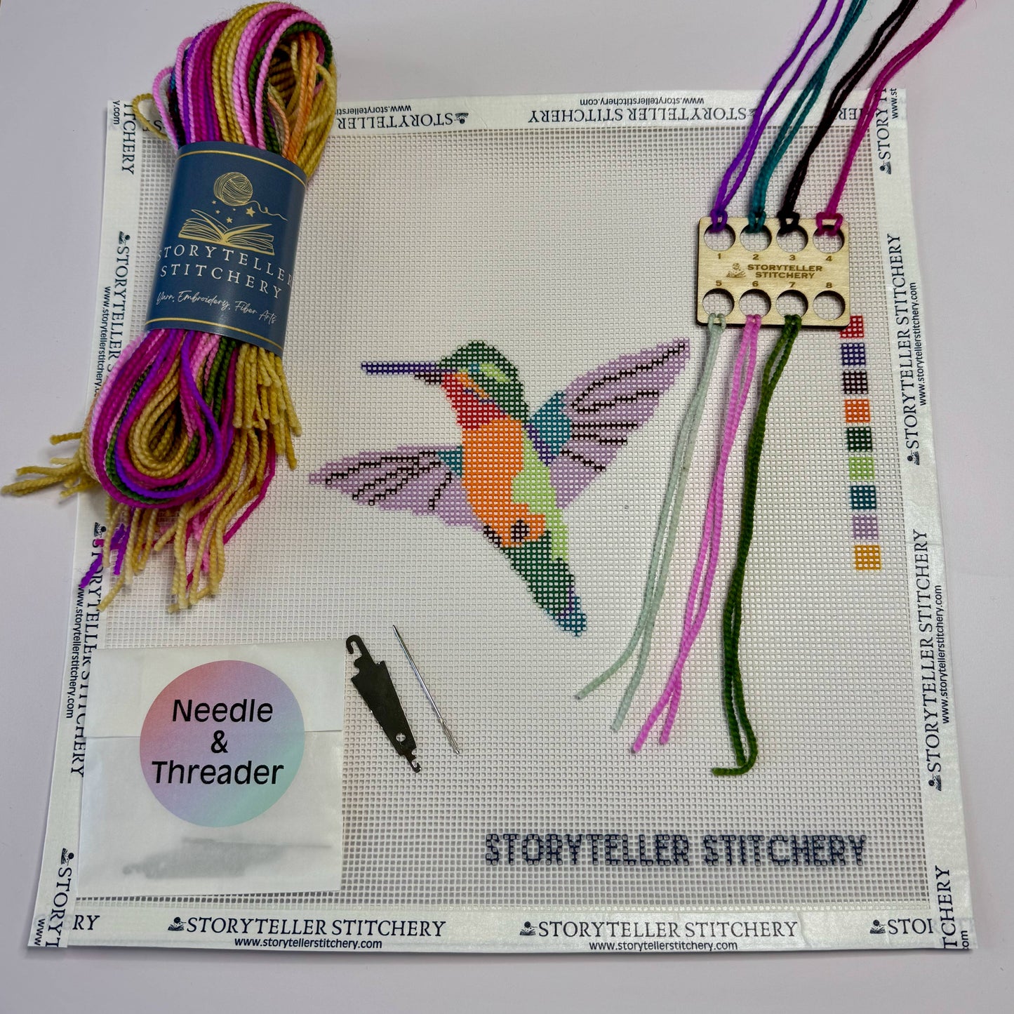 Storyteller Stitchery - Hummingbird — Modern Needlepoint Kit (Small Design)