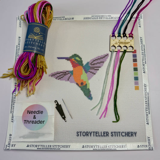 Storyteller Stitchery - Hummingbird — Modern Needlepoint Kit (Small Design)