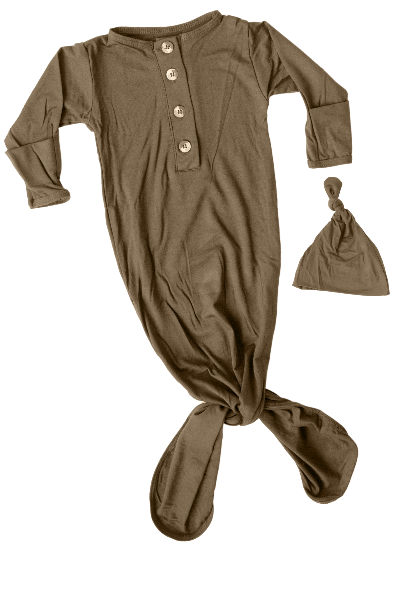 Stroller Society - Newborn Knotted Baby Gown and Hat Sets - Baby Clothing