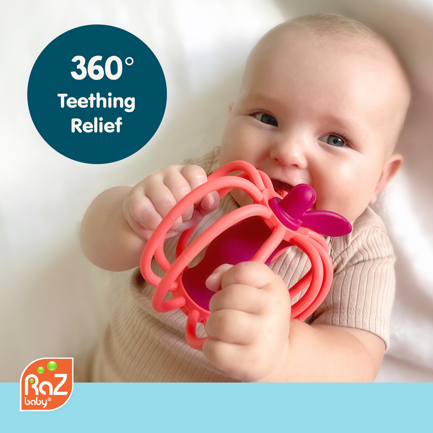 RaZbaby - RaZ-Pear Teether & Rattle Toy
