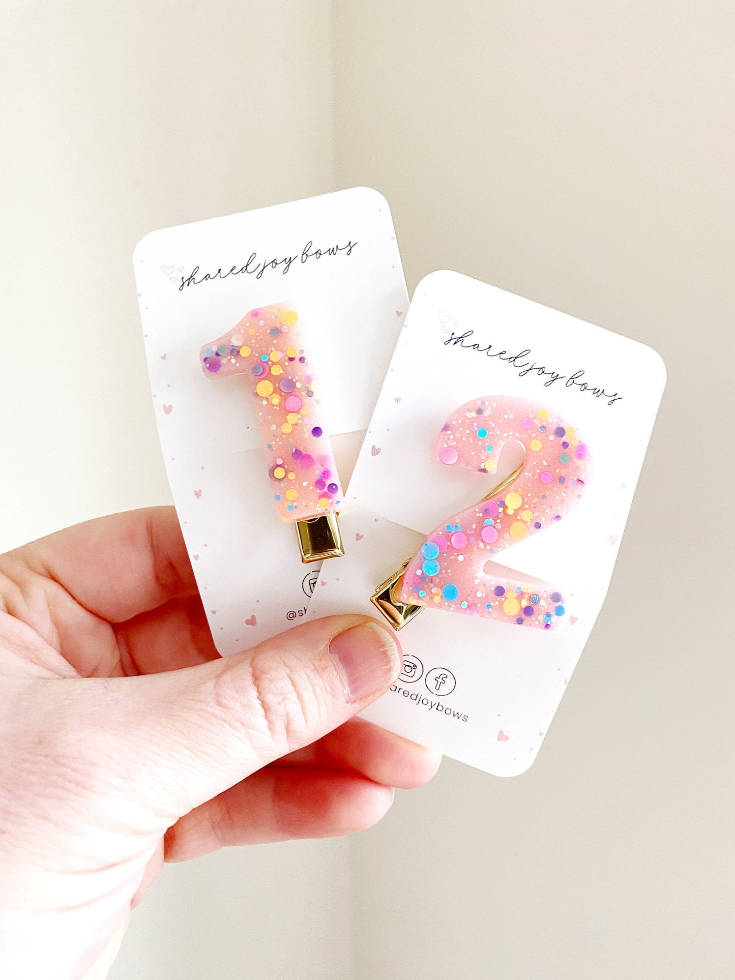 Shared Joy Bows - Birthday Number Hair Clips