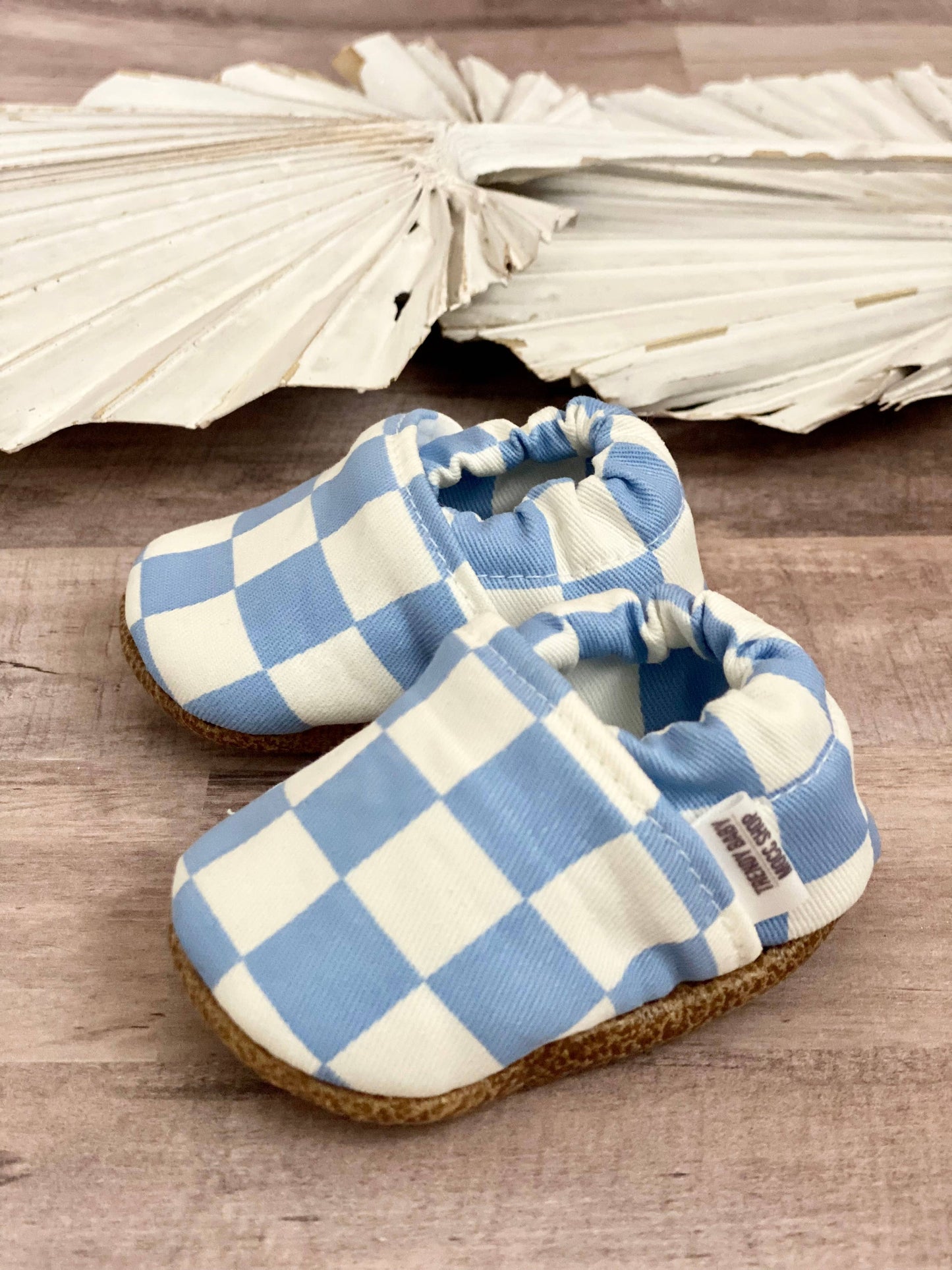 Trendy Baby Mocc Shop - Blue and White Checkered