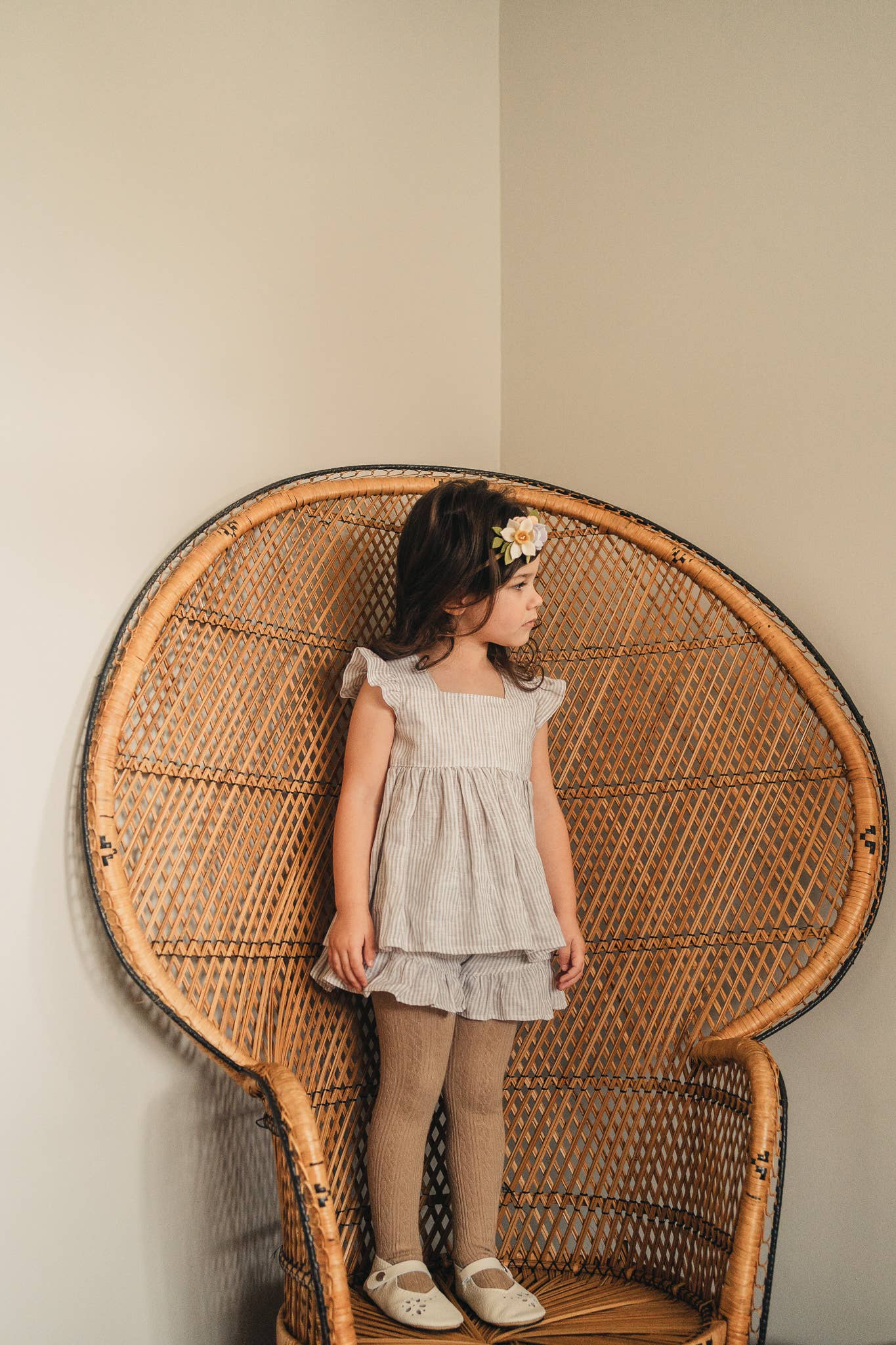 Oat Cable Knit Tights: 1 - 2 Years