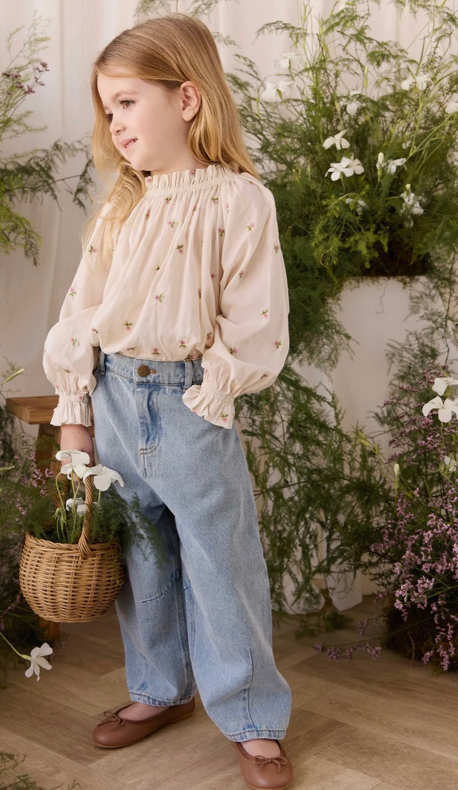 Jamie Kay - Organic Cotton Acacia Blouse - Rosebud Egret