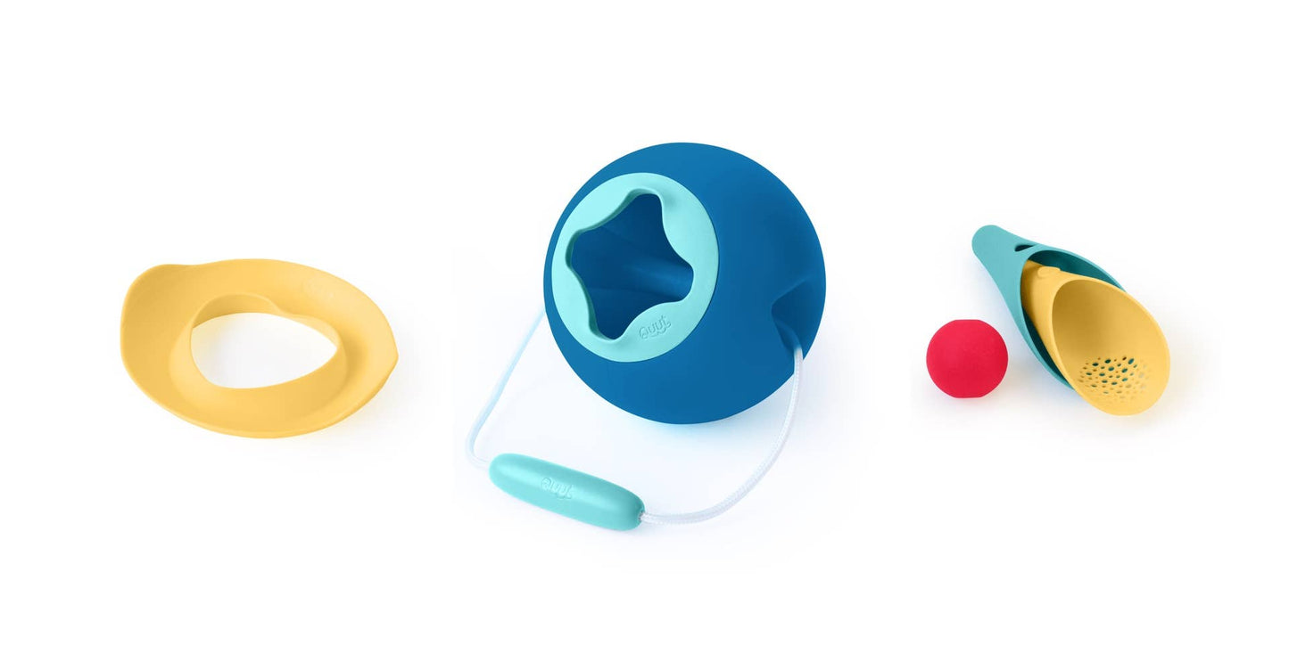 Quut Toys - Quut Beach Set -  Mini Ballo, Cuppi and Magic Sand Shape