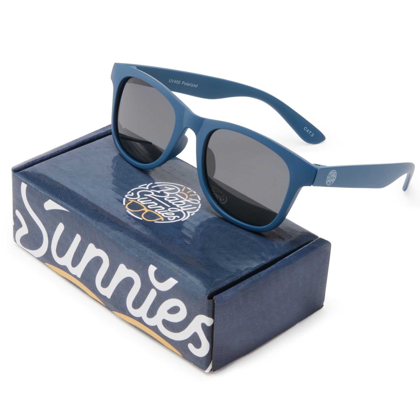 Baby Sunnies - Navy Blue Flexible Polarized Kids Sunglasses 3-8 Years