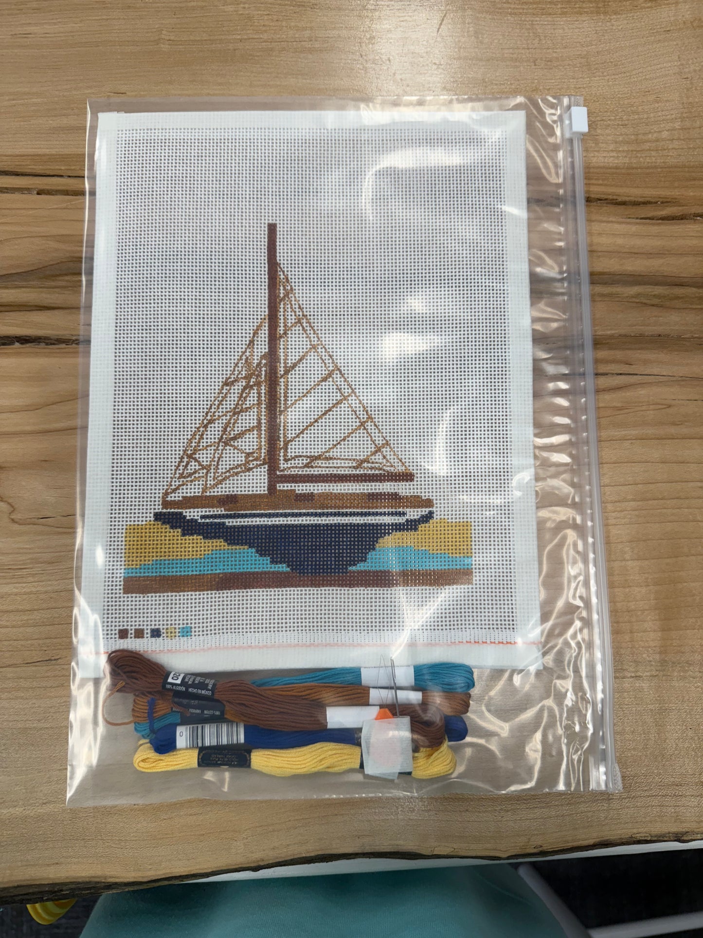 Marie Claire Custom Hand-Painted Needlepoint Canvas Kit - MV Ship