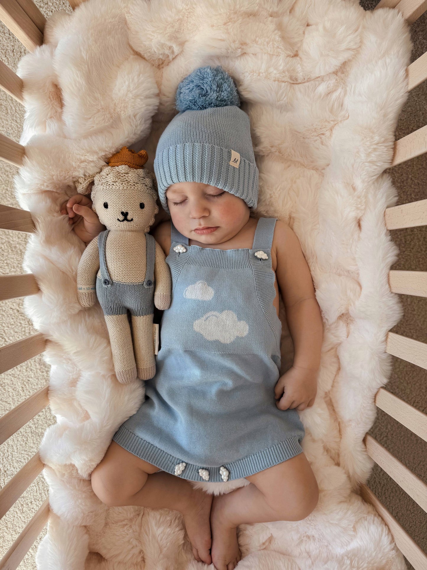 Luna + Luca - Cloud Dreams Romper - Powder Blue