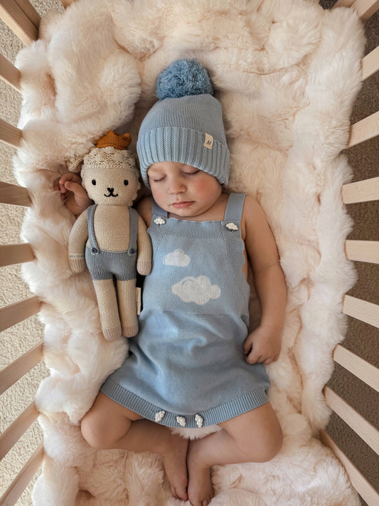 Luna + Luca - Cloud Dreams Romper - Powder Blue