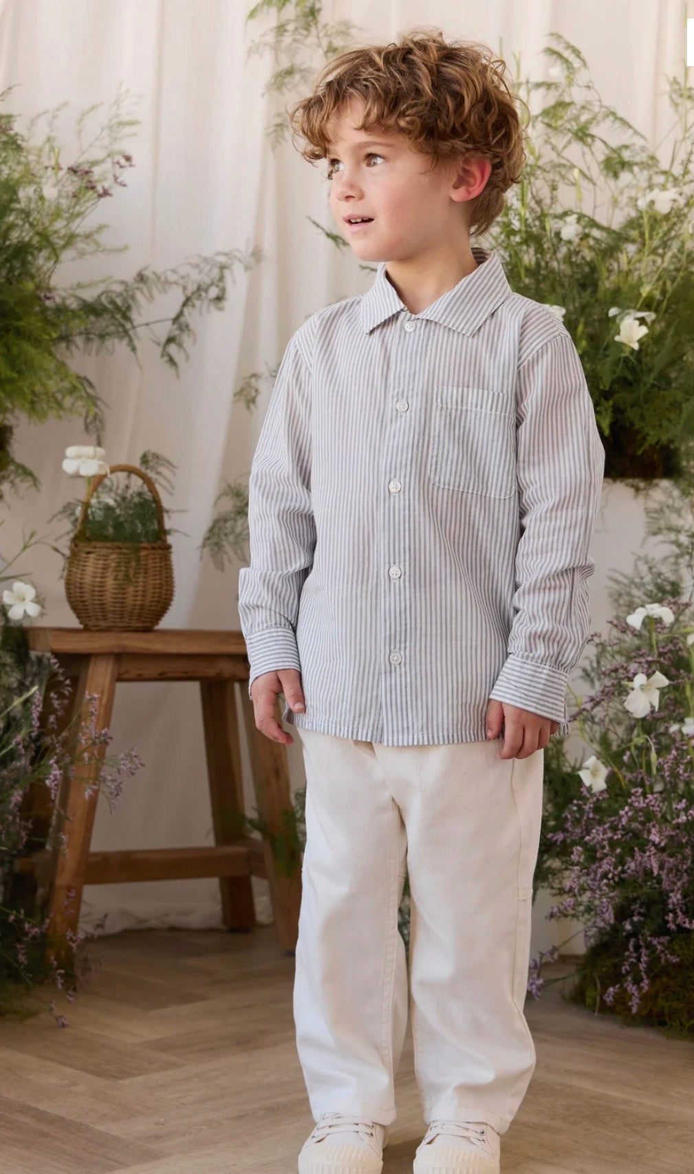 Jamie Kay - Organic Cotton Isaiah Shirt - Harbour Stripe