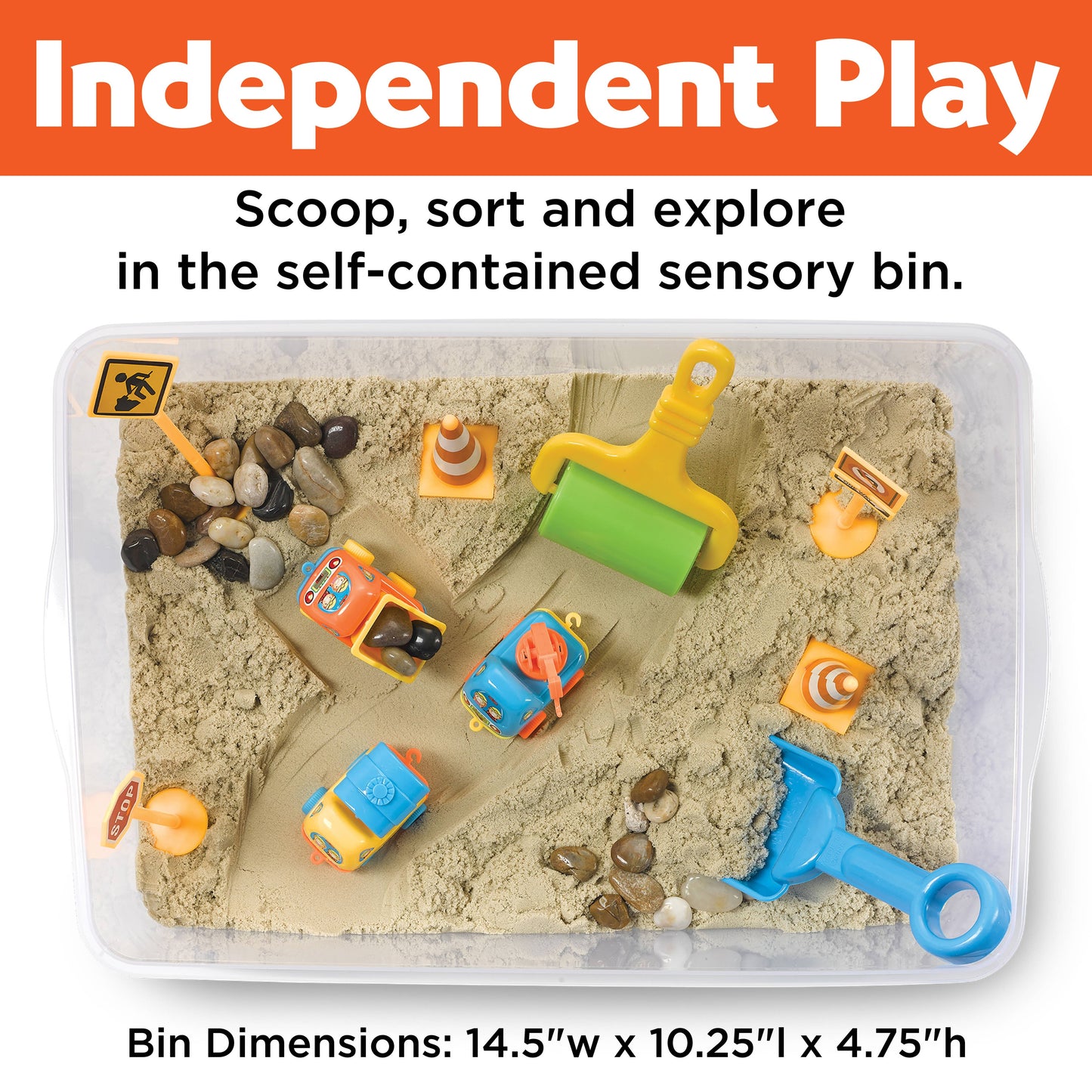 Faber-Castell / Creativity for Kids - Sensory Bin Construction Zone Activity Bin for Kids
