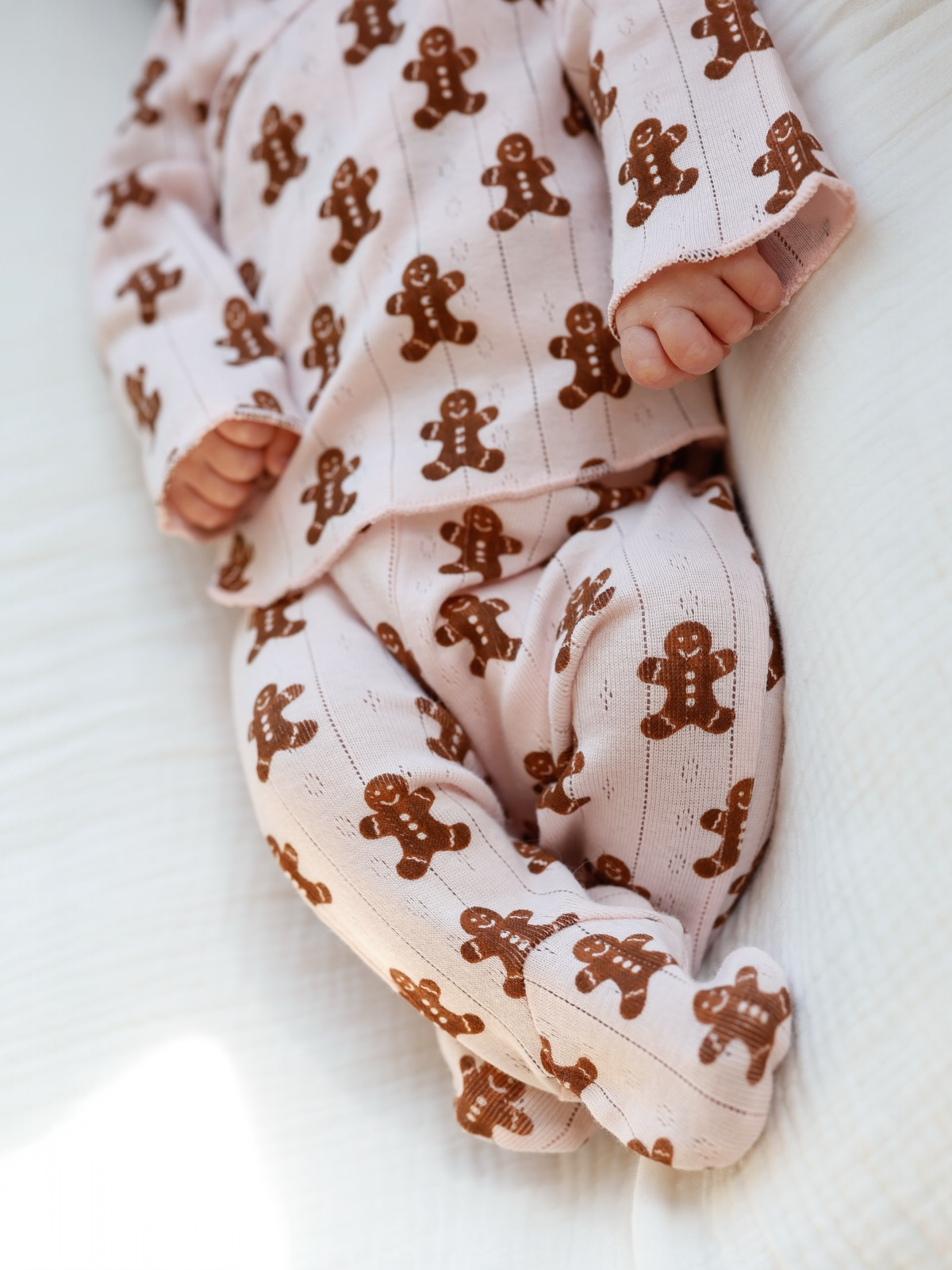 SIIX Collection - Blush Gingerbread / Organic Pointelle Newborn Set