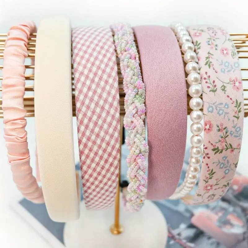 Kate Tuesday Jewelry - Pink Headband Set of 7