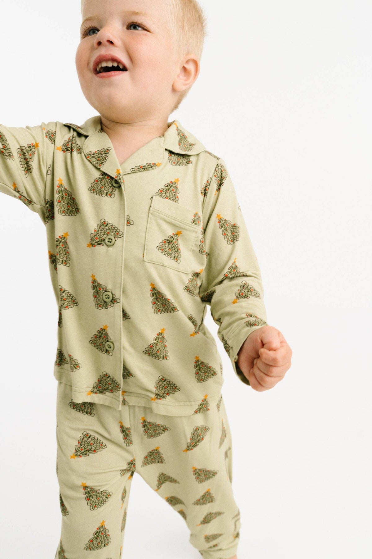 Little One Shop - Magical Trees Bamboo Button Up Set