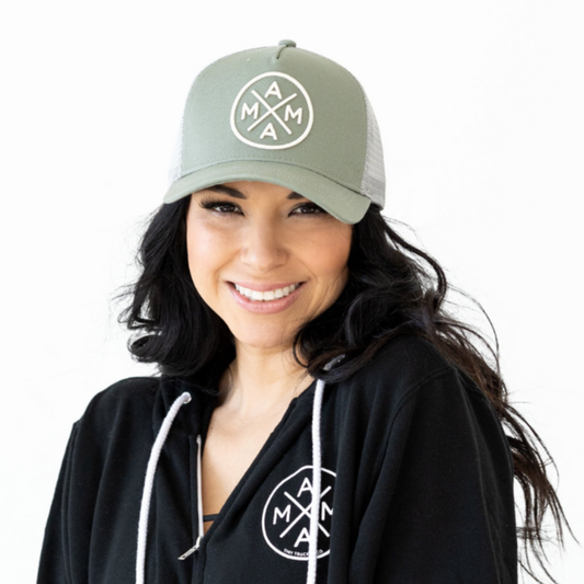 The Mama X™ Brand - Mama X™ Premium Canvas Trucker Hat - Sage