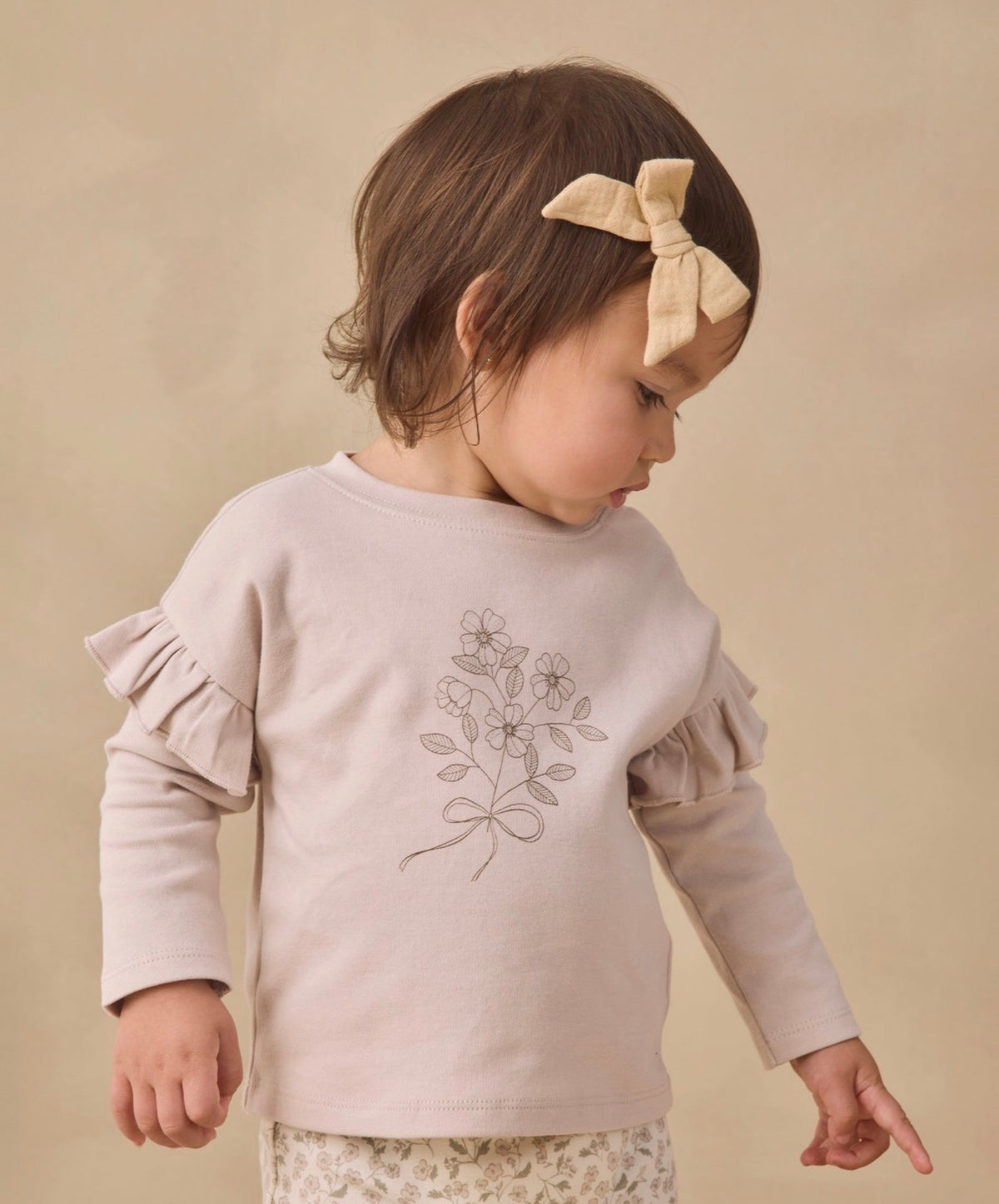 Quincy Mae - Ruffle Long Sleeve Tee