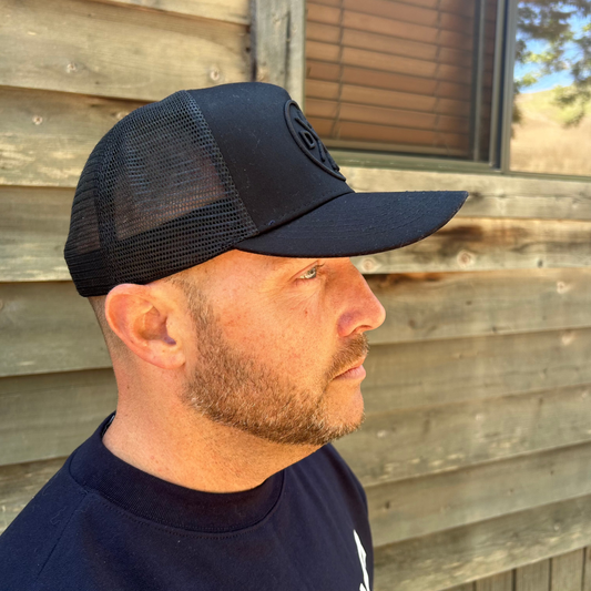 The Mama X™ Brand - Dada X™ Blackout Premium Trucker Hat Curved Brim