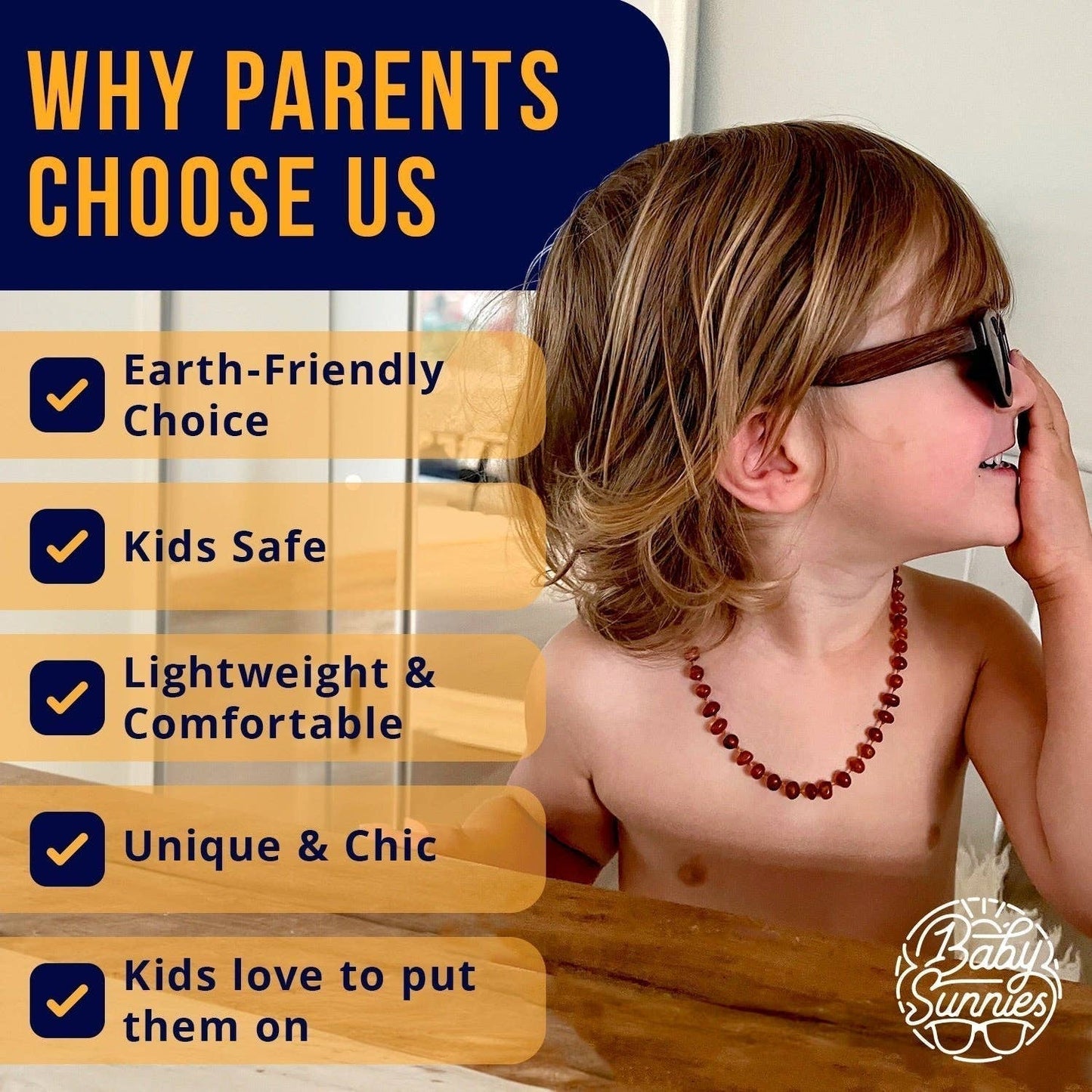 Baby Sunnies - Bamboo Polarized Baby Sunglasses 0-24 months