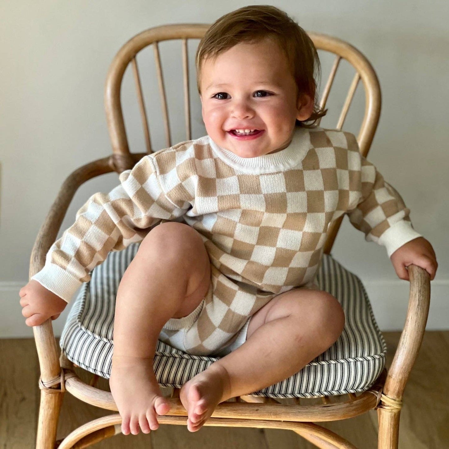 Rivi & Kin - Knit Long Sleeve Set - Checkered