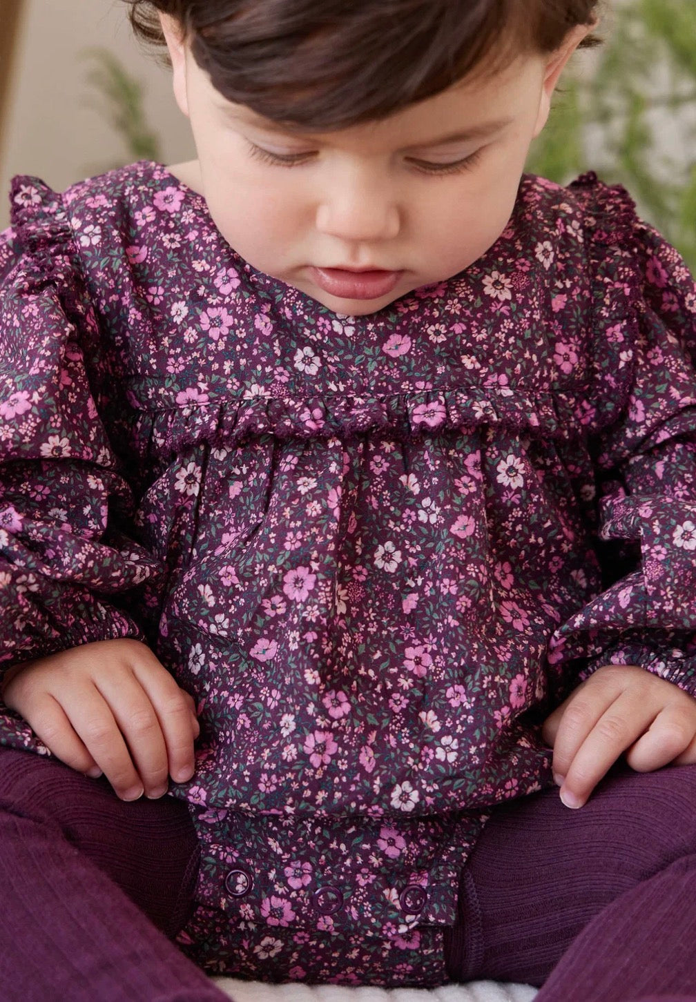 Jamie Kay - Organic Cotton Frances Playsuit - Flora Fig